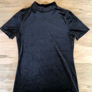 Black velvet shirt